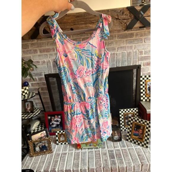 Lilly pulitzer skirt romper girls size 4-5